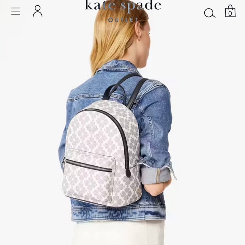Kate Spade Gray Backpack with Classic Design